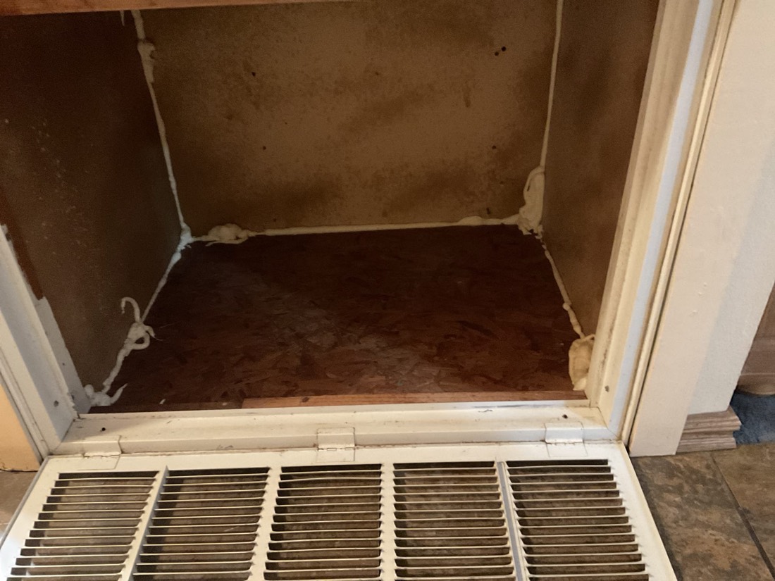 Clean ductwork and vents visible after air duct cleaning service.