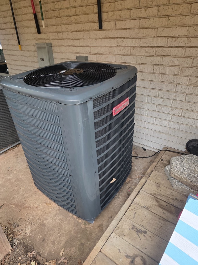 New AC condenser unit installed at customer's home