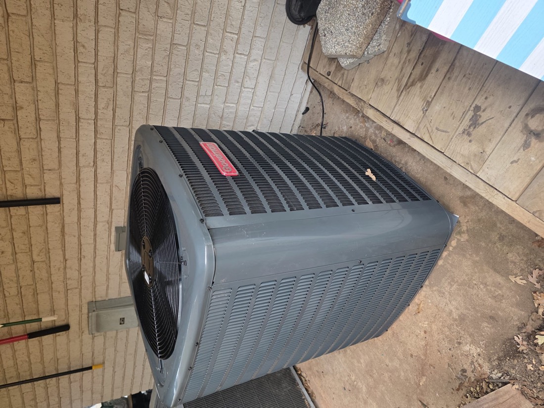 New AC condenser unit installed at customer's home